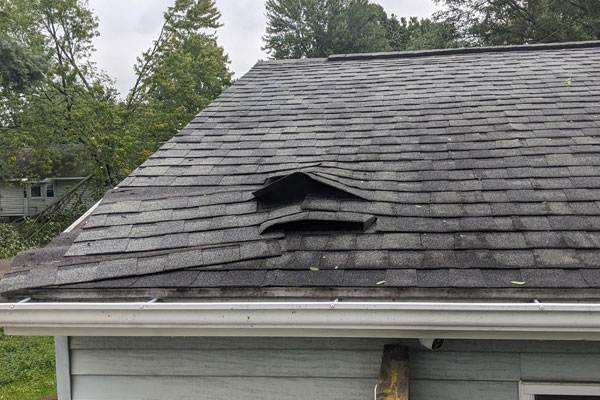 Storm Damaged Roof